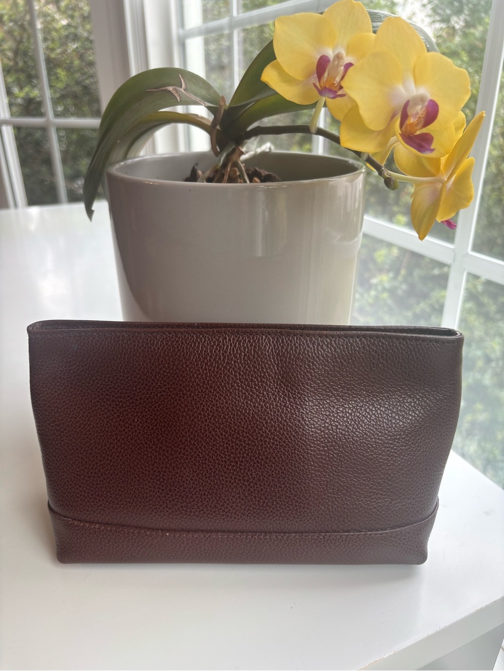 Vintage Coach (90s) Madison collection pebbled Leather toiletry/makeup pouch